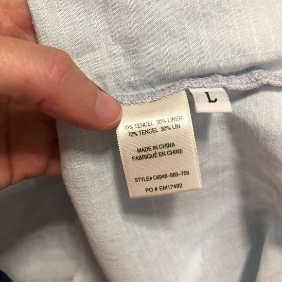 Cloth & Stone Chambray Dress with back cut out L - Picture 5 of 5